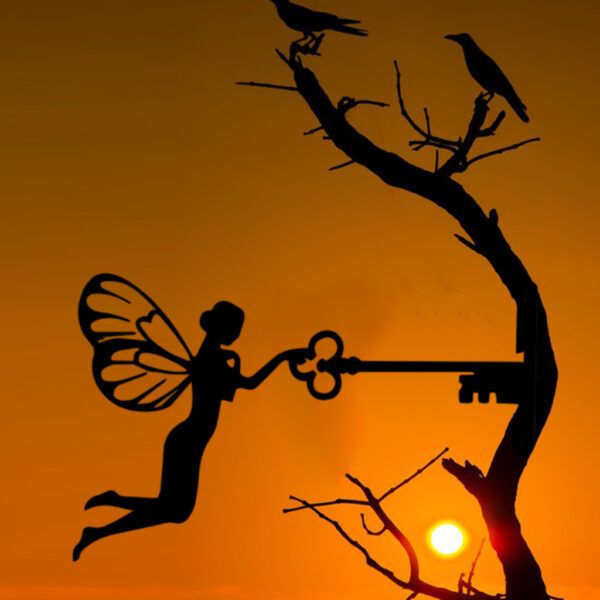 Garden Pile Metal Fairy Silhouette Ornament Home Decor Lawn Backyard - Image 4