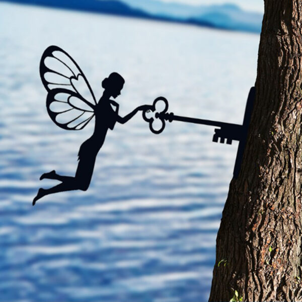 Garden Pile Metal Fairy Silhouette Ornament Home Decor Lawn Backyard - Image 5